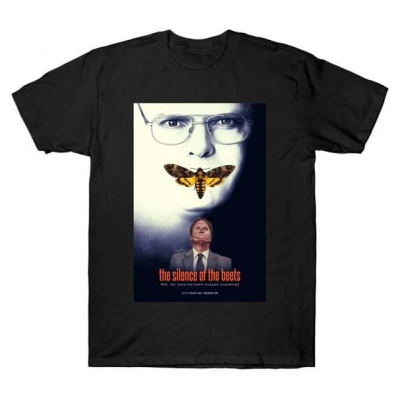 

0426 Silence of the lambs Horror movie Hannibal Gift t shirt Scary Cannibal Graphic Clothes 100% cotton All size Tee S-6XL