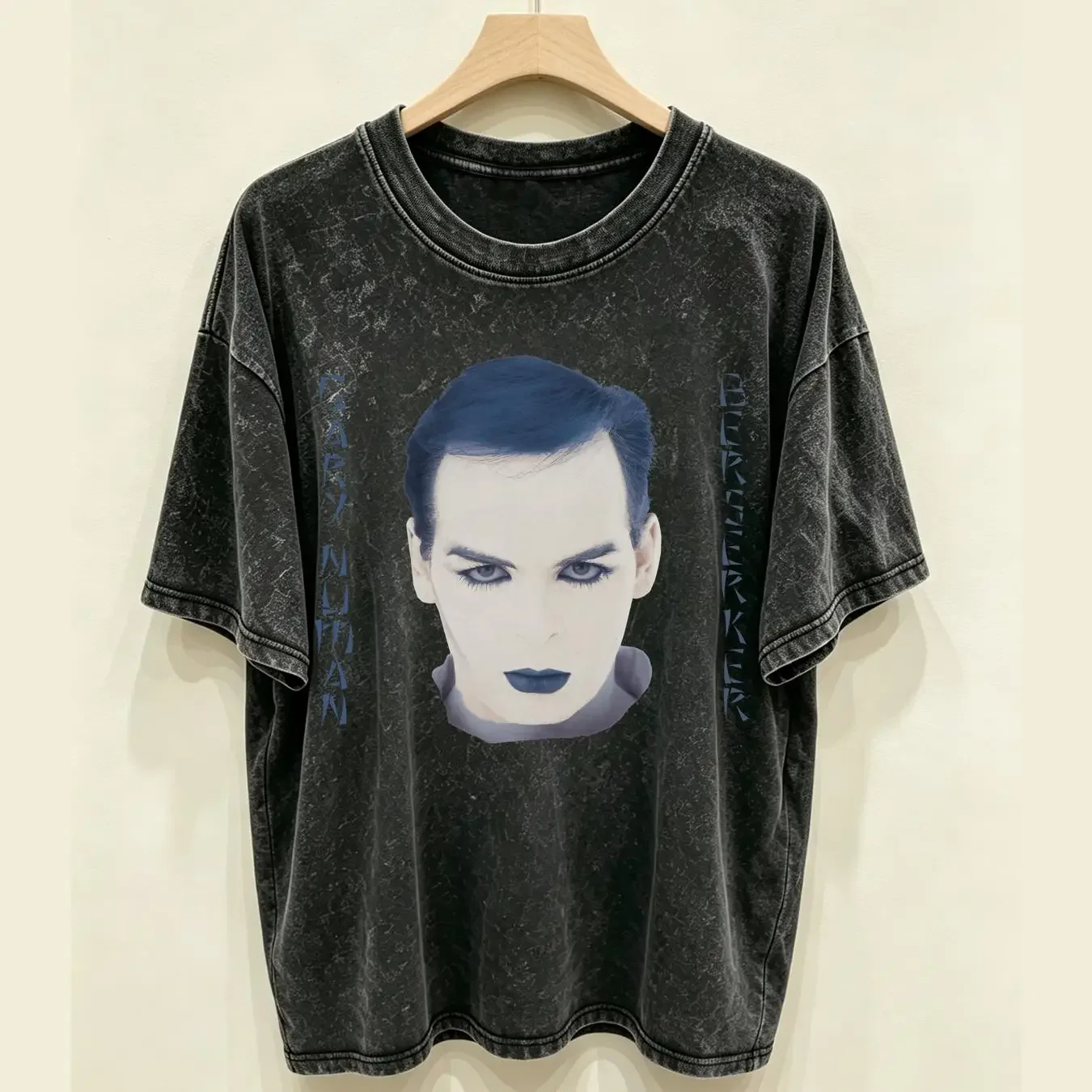 washed T Shirt Vintage Gary Numan Album Men White  All Size S to 4XL YY088 vintage Washed Breathable graphic Comfortable