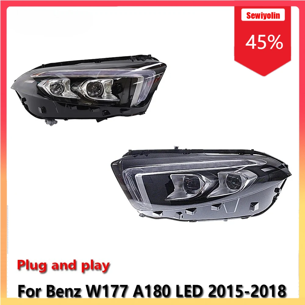 

Car Lamps Headlight Assemblies For Benz W177 A180 Lamps 2015-2018 Fog DRL Brake Turn Signal Lamp Plug and Play