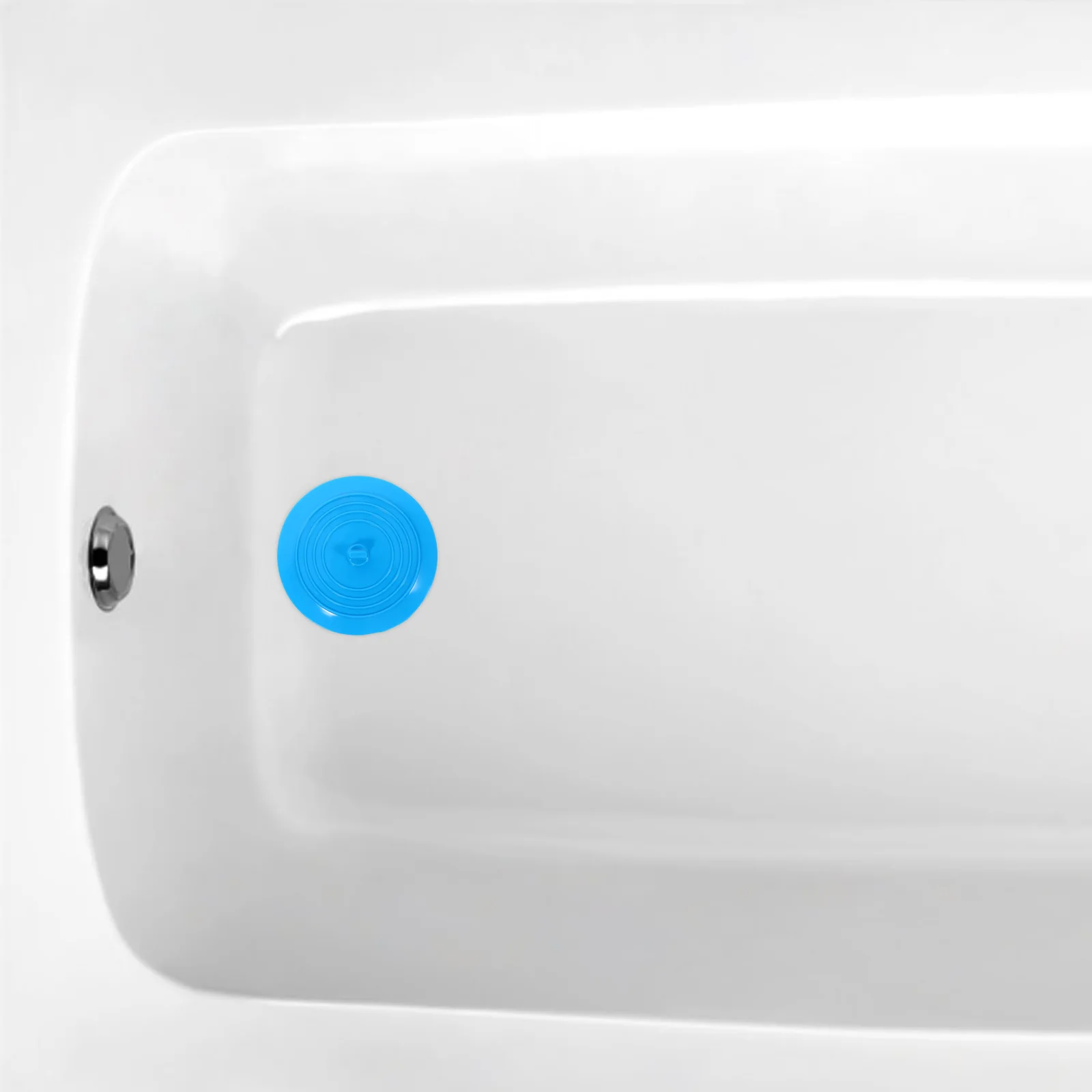 

Silicone Bathtub Stopper Large Flat Suction Plug Drain Cover Blue for Bathroom Kitchen Laundry Shower Water Stopper