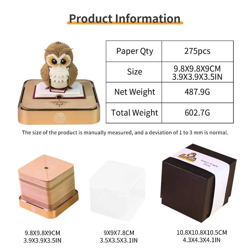 3D LED Light 2027 Calendar with Tear-away Style Great for Desk Organization and Decor