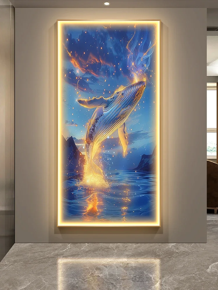 Creative Whale Ocean Decoration LED Wall Light Indoor Living Room Bedroom Dining Room Hotel Lobby