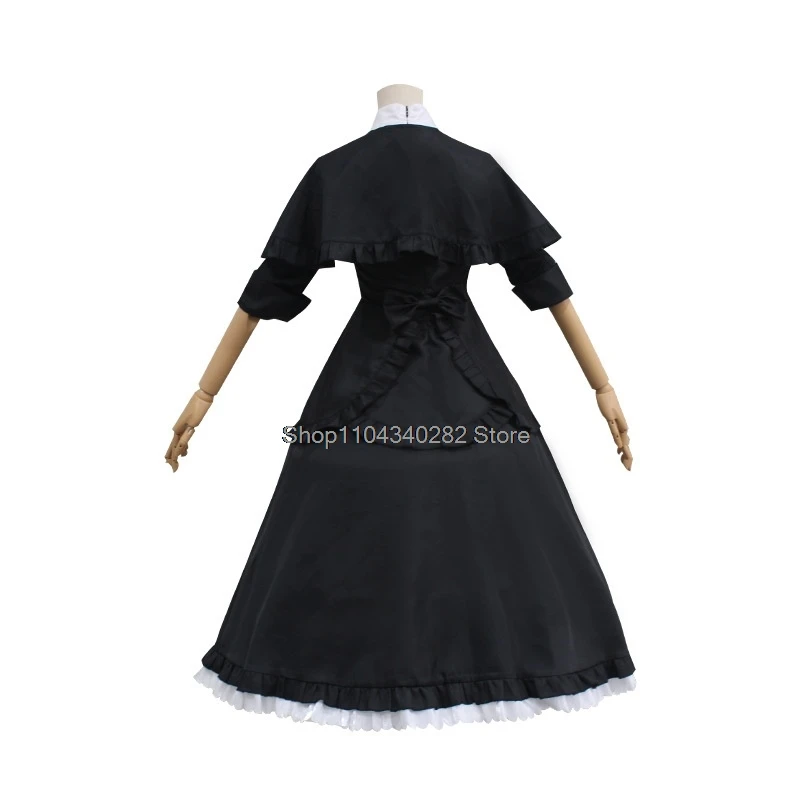 Magical Girl Akemi Homura Black Dress Cosplay Costume Wig Anime Halloween Party Suit