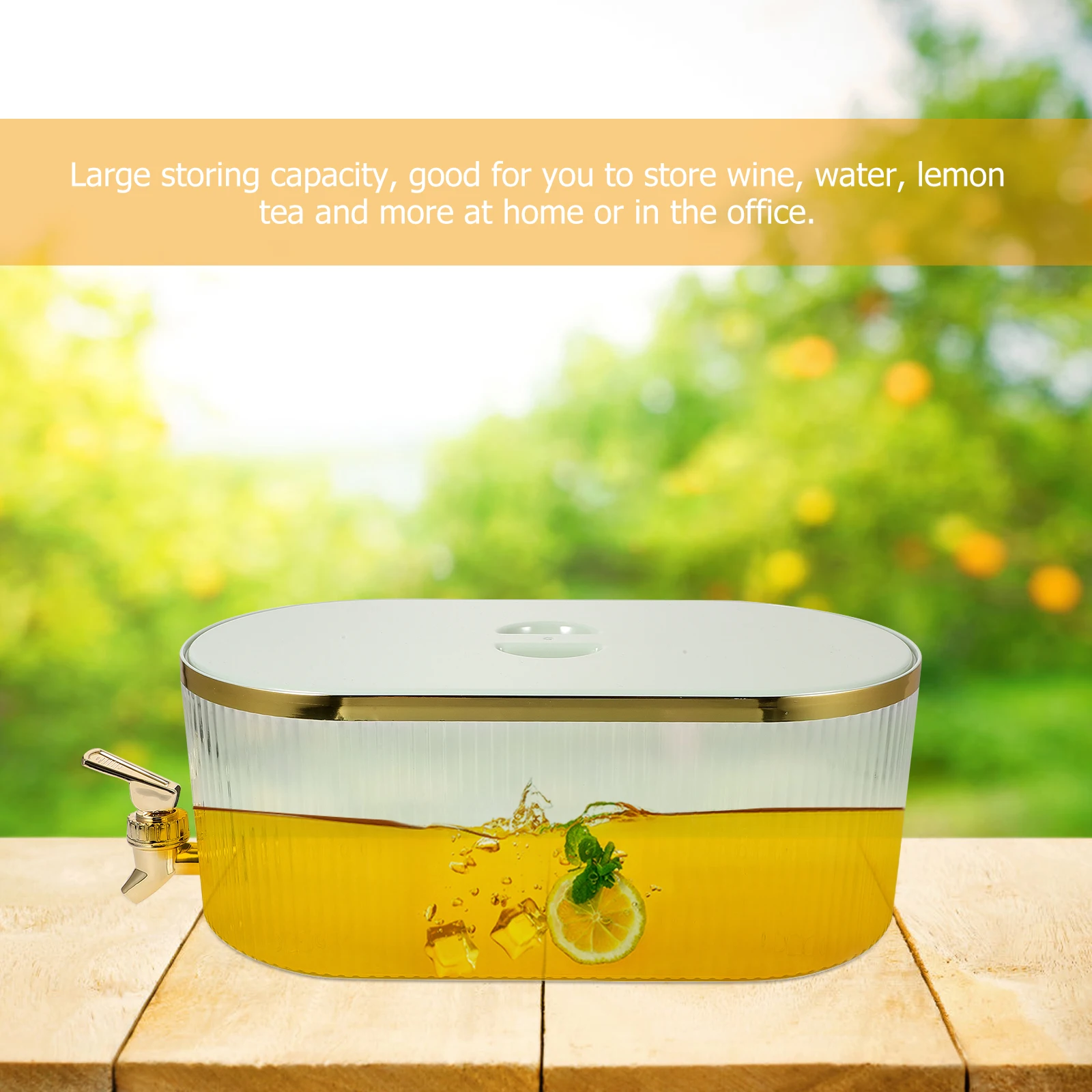 

Cold Water Dispenser Portable Drink Dispenser Large Capacity Sealing Lid Spigot Juice Beverage Container for Party Fridge Use