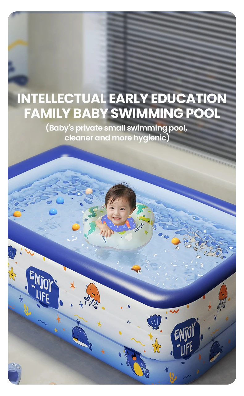 حمام سباحة قابل للنفخ، عائلة كبيرة قابلة للنفخ للبالغين، حمامات سميكة من مادة PVC، حمامات سباحة للأطفال، حوض استحمام داخلي وخارجي