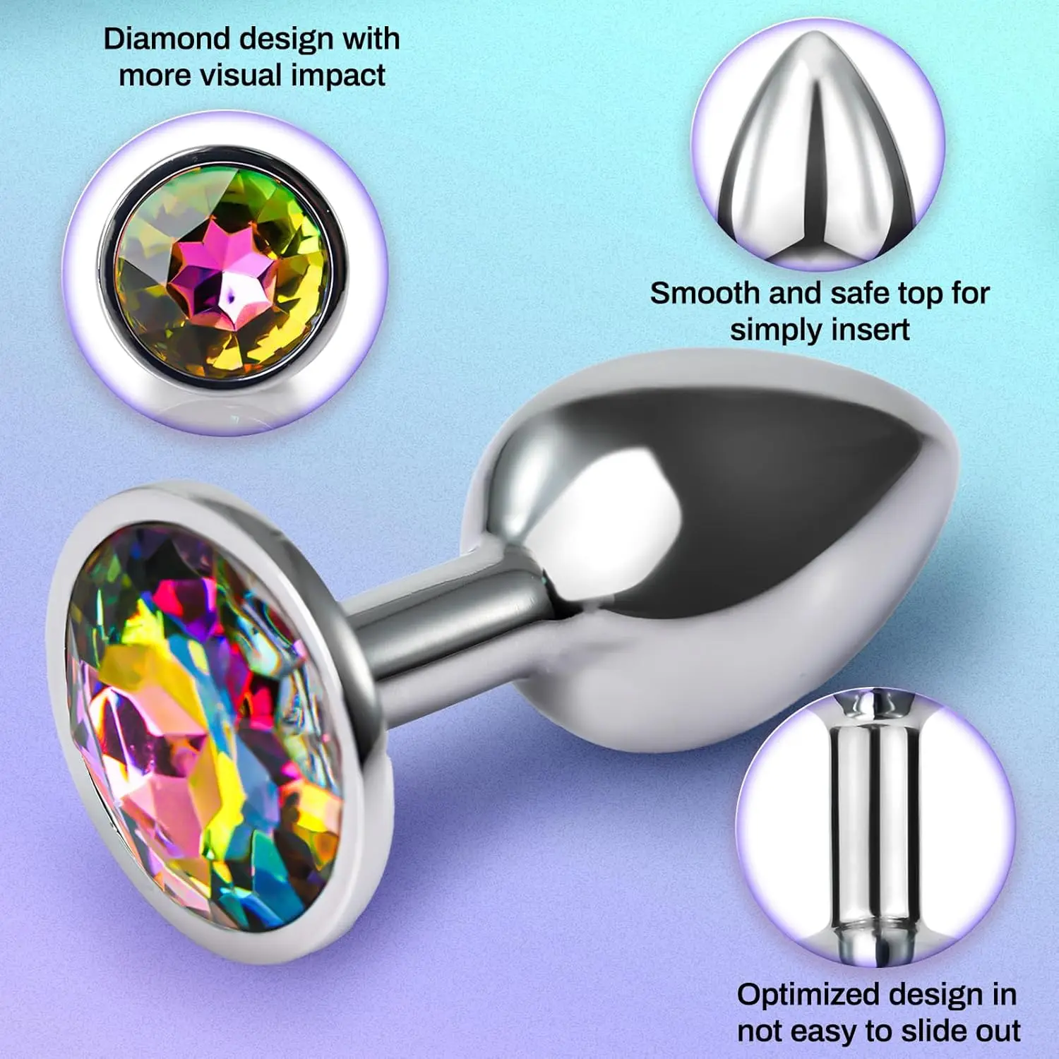 مجوهرات مستديرة المكونات الشرج الفولاذ المقاوم للصدأ بعقب G-بقعة دسار المثيرة الاستمناء الكبار مثير لعبة الجنس مثلي الجنس الأزواج محفز