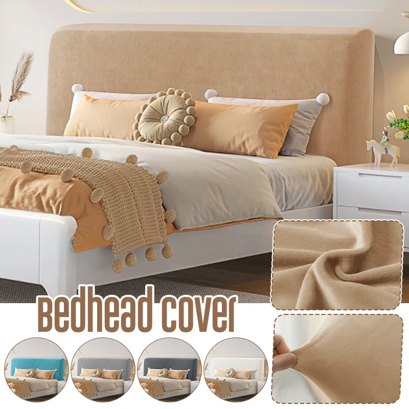Velvet Headboard Cover All-inclusive Bed Back Protection Dust Cover Home Hotel Bed Room Thicken Elastic Bed Head Covers
