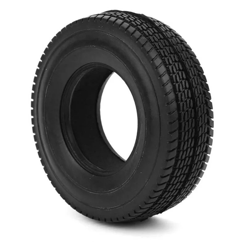 A19Q-4Pcs repuestos de neumáticos de goma dura de 25Mm 1/14 Tamiya RC Semi Tractor camión volquete MAN King Hauler ACTROS SCANIA piezas de mejora