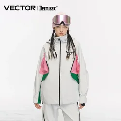 VECTOR Ski Suit Set Women Man Winter Women Jackets and Pants Warm Waterproof Women Jackets Pants Outdoor Ski Bike Camping