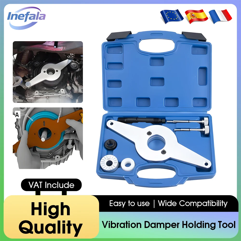 Weiler Inefala 7pcs Vibration Damper Holding Tool Crankshaft Pulley Removal