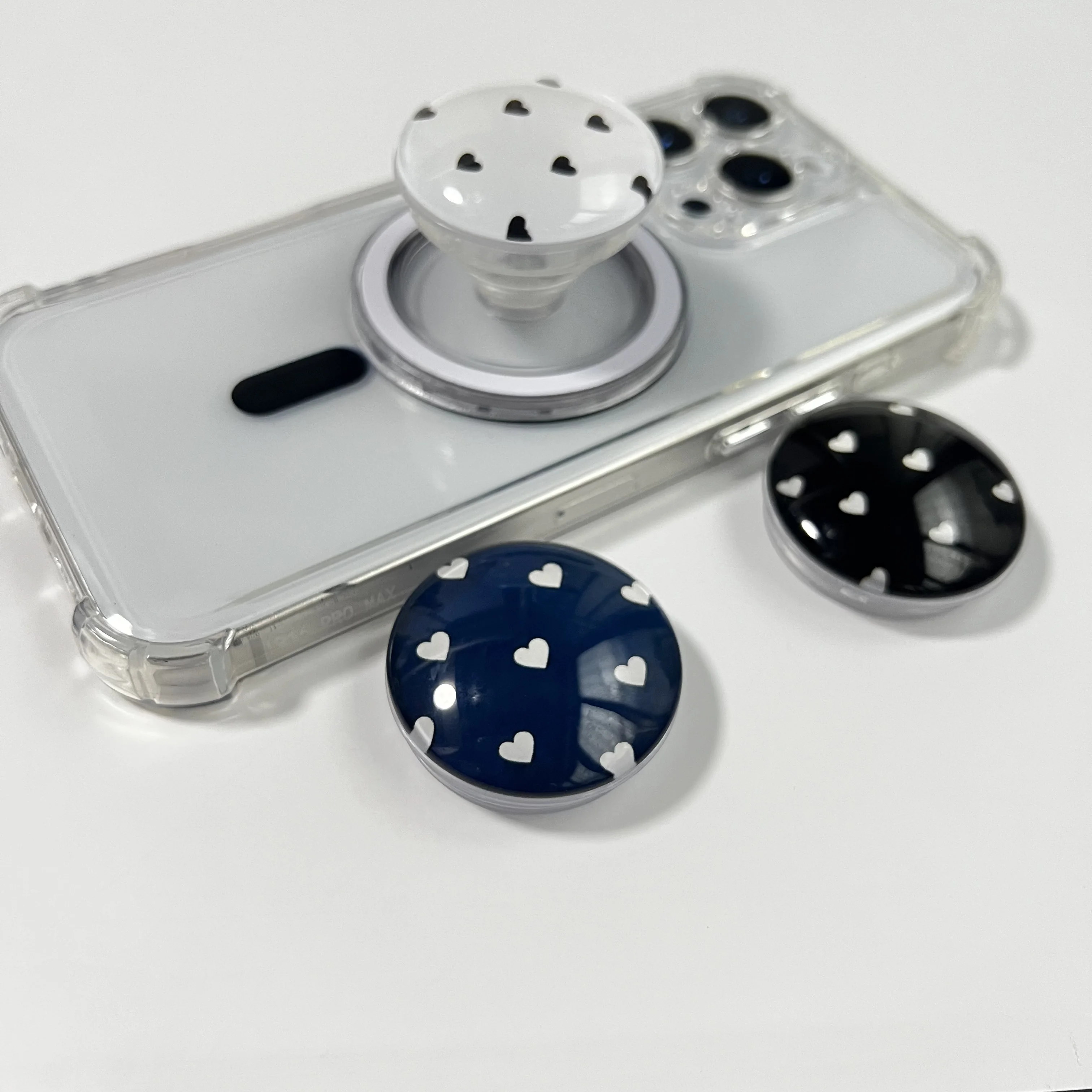 

3D хрустальный шар с любовью внутри держателя чехол для мобильного телефона подставка для Magsafe магнитный кронштейн для IPhone Samsung Griptok Grip Tok