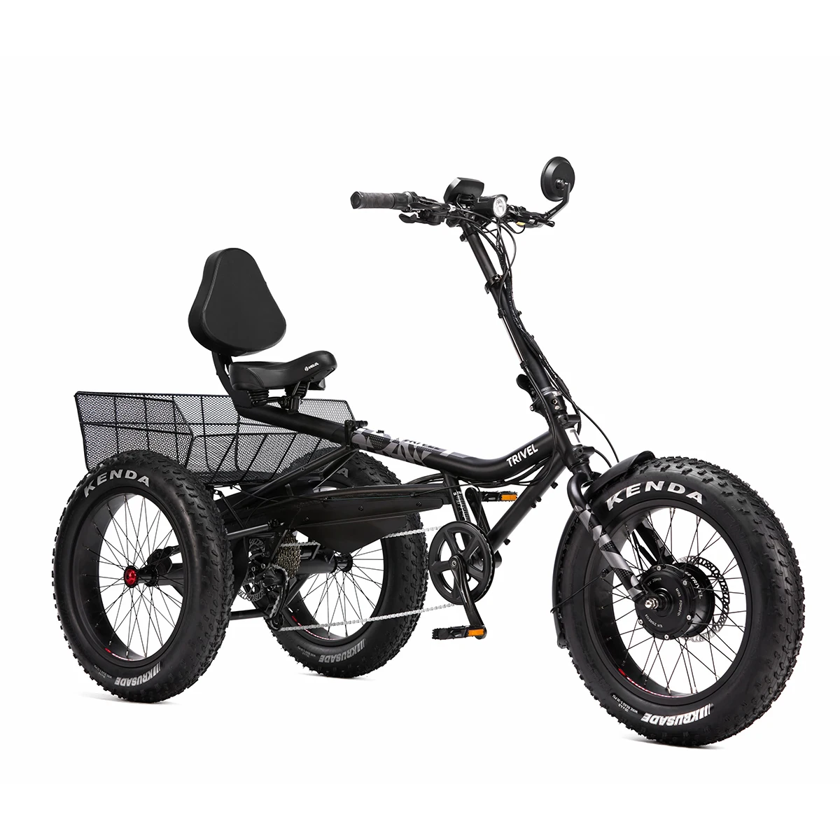 20 inch  Electric Tricycle long-travel multi-purpose tricycle 3x3 driving force front and rear 500w high-power Tricycle