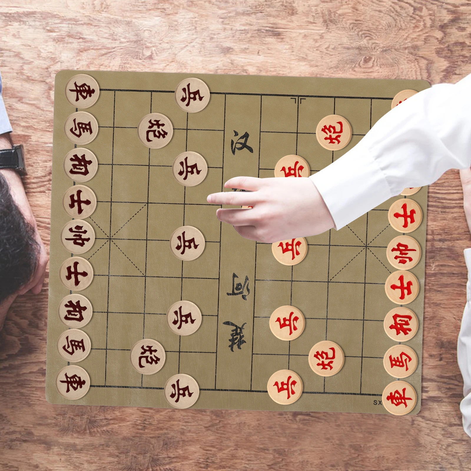 

1pcs Chess Foldable Dual-Sided Chinese Chessboard Dual-Sided Chinese Chess Board Game Supplies Travel