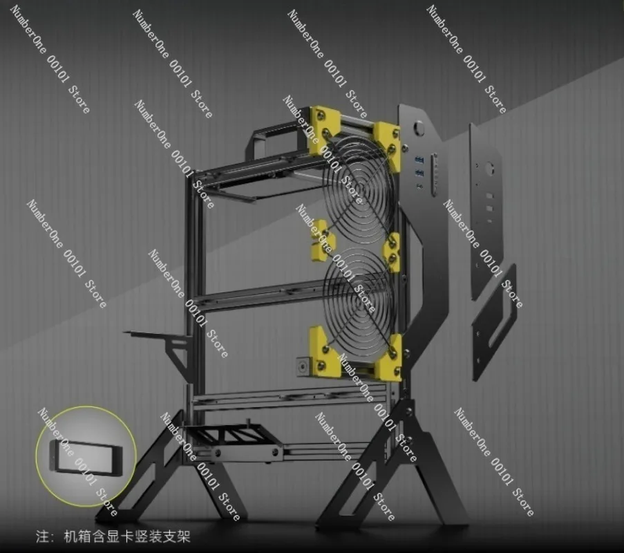 DIY Open Frame Aluminum PC Case Water Cooling ATX Computer Chassis For Gaming Desktop Overclocking Test Bench Modding Build Use