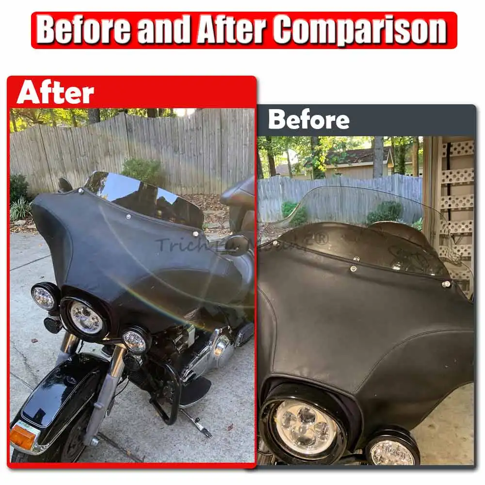 لدراجة نارية Harley Touring Street Glide Electra Glide Ultra Classic CVO Ultra Classic1996-2013 5 بوصة زجاج أمامي شفاف ABS بلاستيك