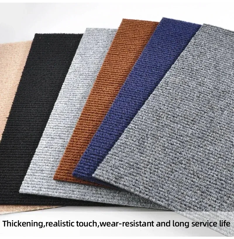 10 قطعة 30 سنتيمتر x 30 سنتيمتر الذاتي لاصق السجاد بلاط الأرضيات ملصق ساحة السجاد قشر وعصا حصيرة أرضيات ذاتية الصنع لغرفة النوم ديكور المنزل
