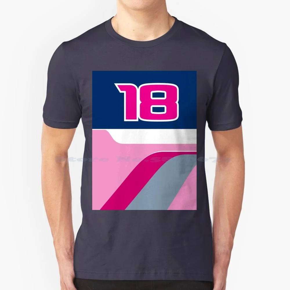 Sportpesa Racing Point Lance Stroll 18 Livery 2019 T Shirt 100% Cotton Tee Sport Pesa Racing Point Lance Stroll 18 Launch