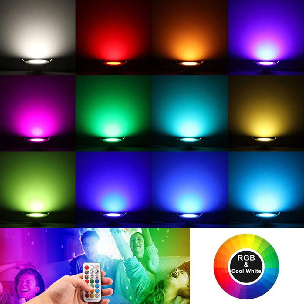 

RGBW 9W Dimming Downlight for Ceiling Remote Control Recessed Lamp LED Lightweight Aluminum Body Bedroom Living Room