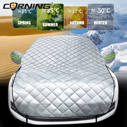 5-layer Car Snow Cover Sunshade Windshield Dust Funny Front Auto Outdoor Accessories Covers Sunshades Exterior Automobiles Parts