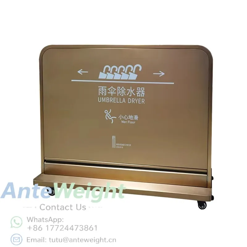 Stainless Steel Umbrella Dryer and Rainwater Remover Efficient Rainwater Removal and Umbrella Wrapping Machine