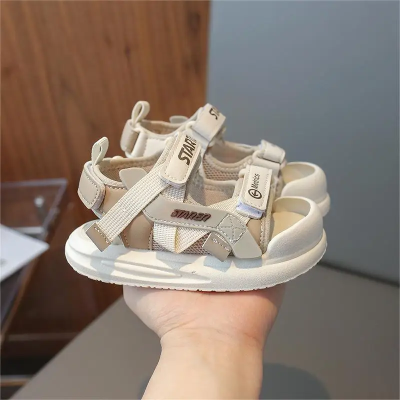 Skin-Friendly Children\'s Sandals Velcro Fashion Breathable Baby Shoes Boys & Girls Sandals Sandal