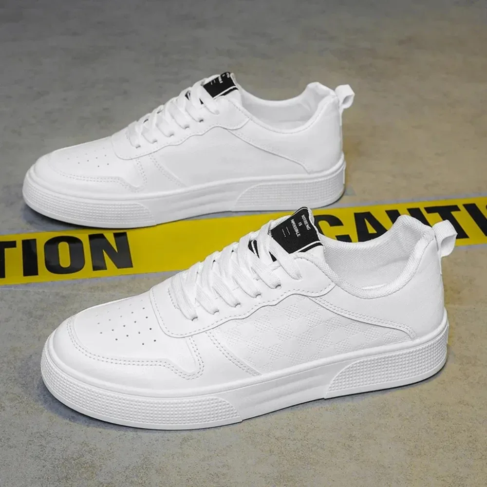 

PU Leather Men Sneakers Flat Sports Sneakers Vulcanized Shoes Breathable Casual Trainers Water-proof Walking Running Footwear