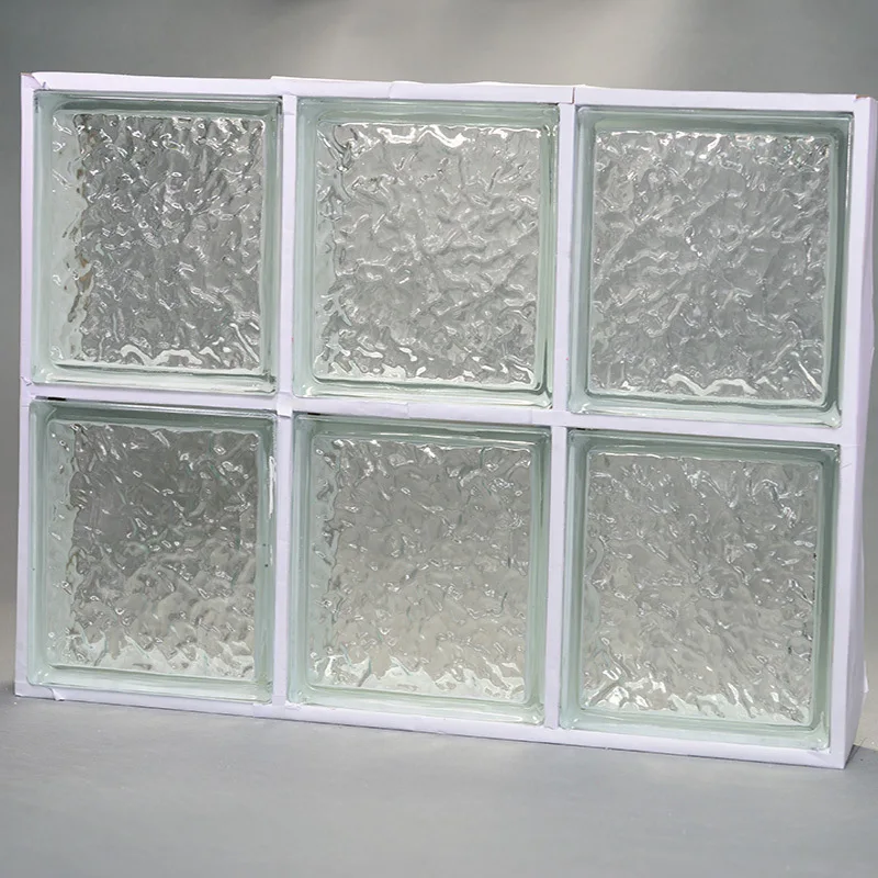 Wall partition manufacturers wholesale texture hot melt glass block decoration hollow transparent crystal brick