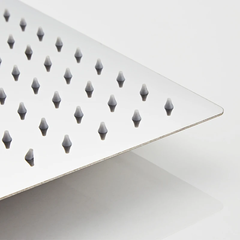 10/12 بوصة 201/304 الفولاذ المقاوم للصدأ جولة مربع أعلى دش رئيس السقف توفير المطر ارتفاع ضغط لحوض الاستحمام نظام الحمام