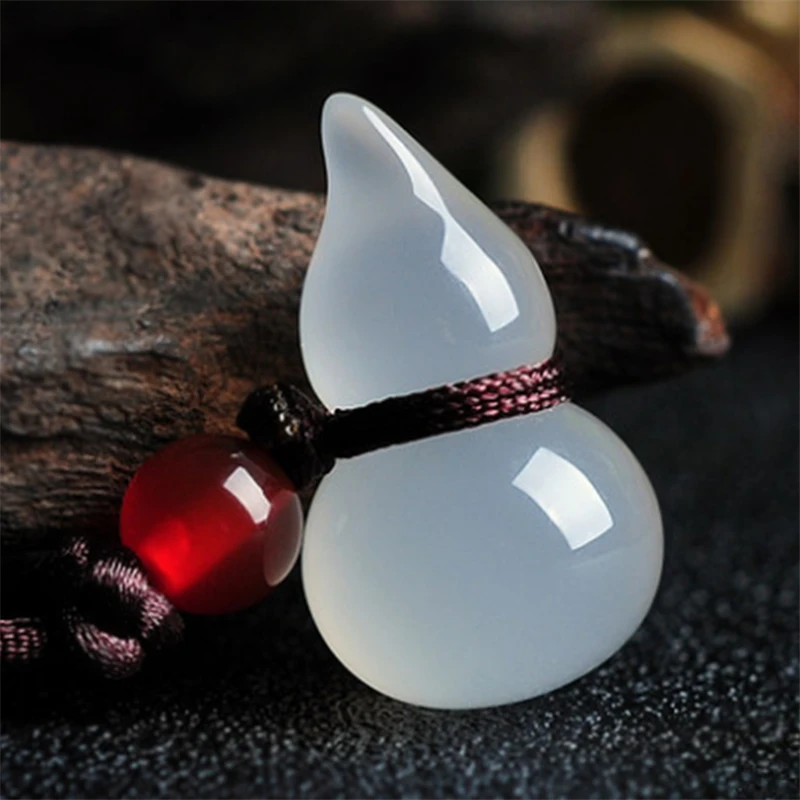 Agate Ice-permeable Oily Gourd Small Pendant Men's and Women's Fulu Pendant