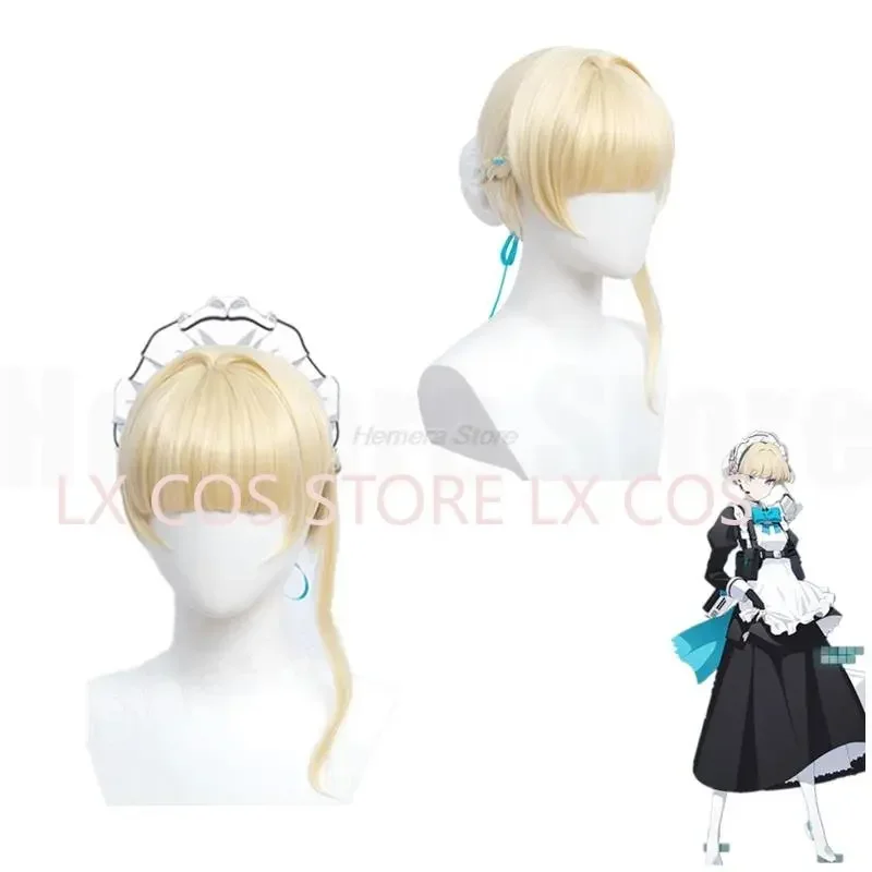 Spiel Anime blau Archiv Cosplay Asuma Toki Frauen Lolita Dienst mädchen Uniform langes Kleid Perücke gepanzert Ornament Bogen Anzug Karneval Kostüm