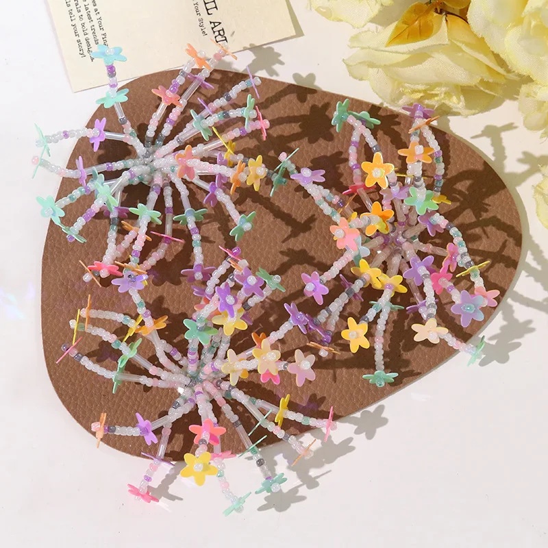 Shoe Charms Colorful Tassel Sequin Flower Cluster 1 Piece Summer Vanilla Korean DIY Dopamine Decor for Clogs Jelly Crystal Shoes