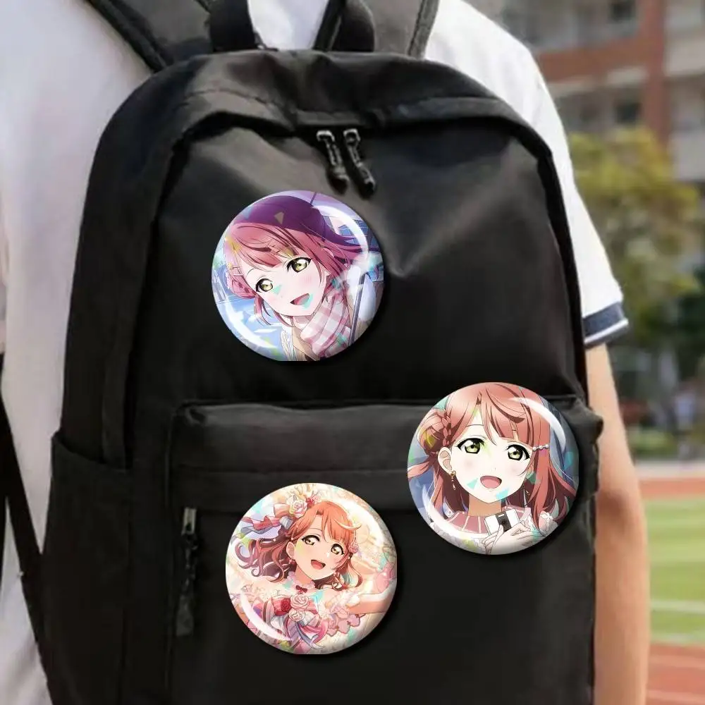 Dreamer Idol A-Ayumu Uehara Round Badge Pins Creative Pins Bag Decor Accessories Fan Collection Gifts for Friends