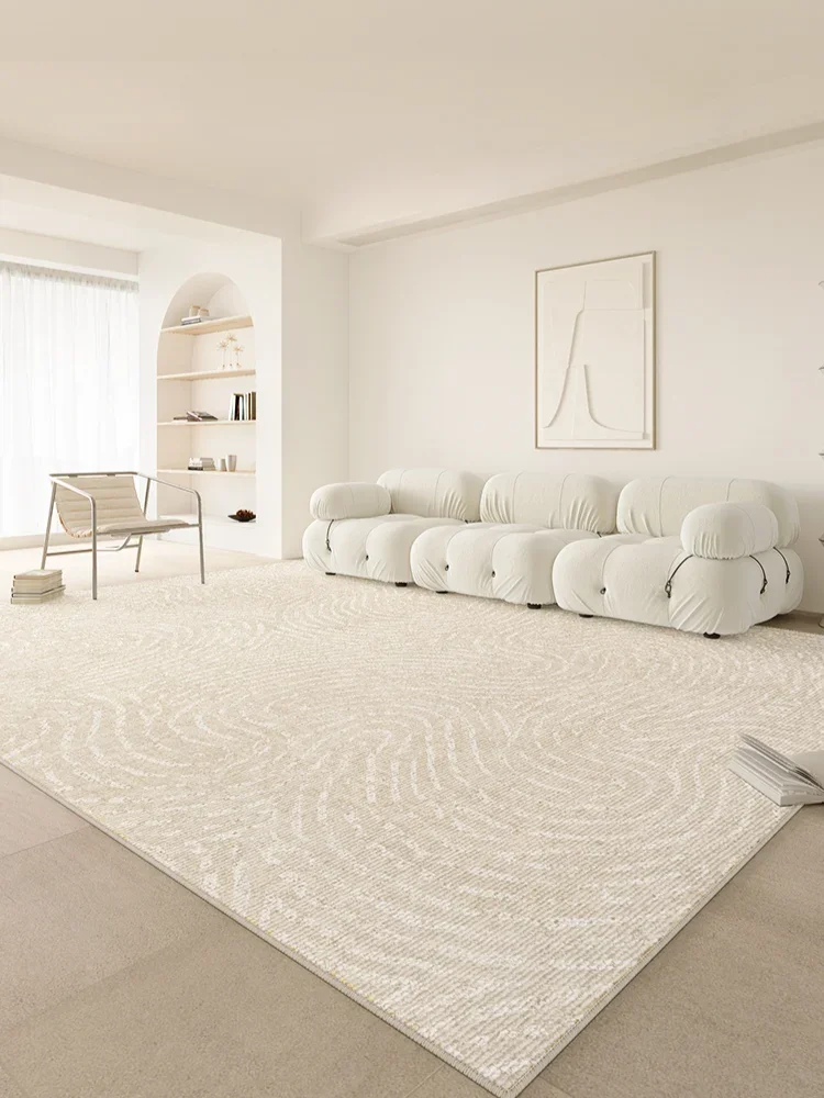 

Minimalist Cream Style Carpet Lounge Comfortable Non-Slip Rug Easy Care Mat Home Decoration Living Room Large Area Carpets Tapis