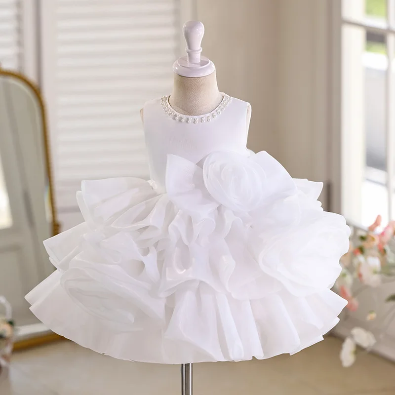 New Girls' Wedding Party Dress Ball Gown Girl Christmas Dresses Child Tutu Clothes 3 to 10T