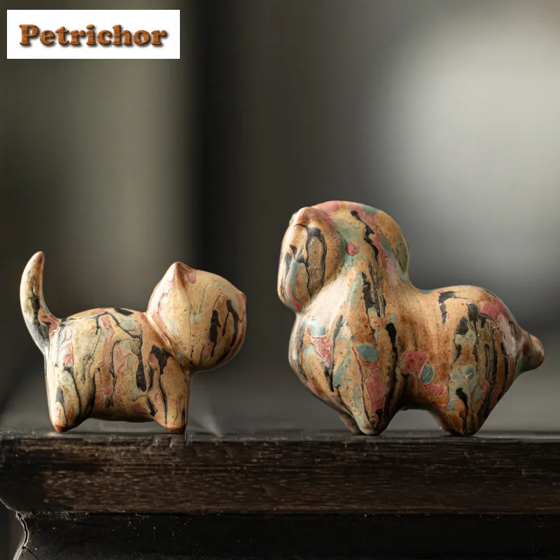 

Дуньхуан Картина маслом Милые животные Чайный питомец Ретро Чайная скульптура Чайная фигурка Игрушки Чайная статуя Украшения Можно поднять ремесло