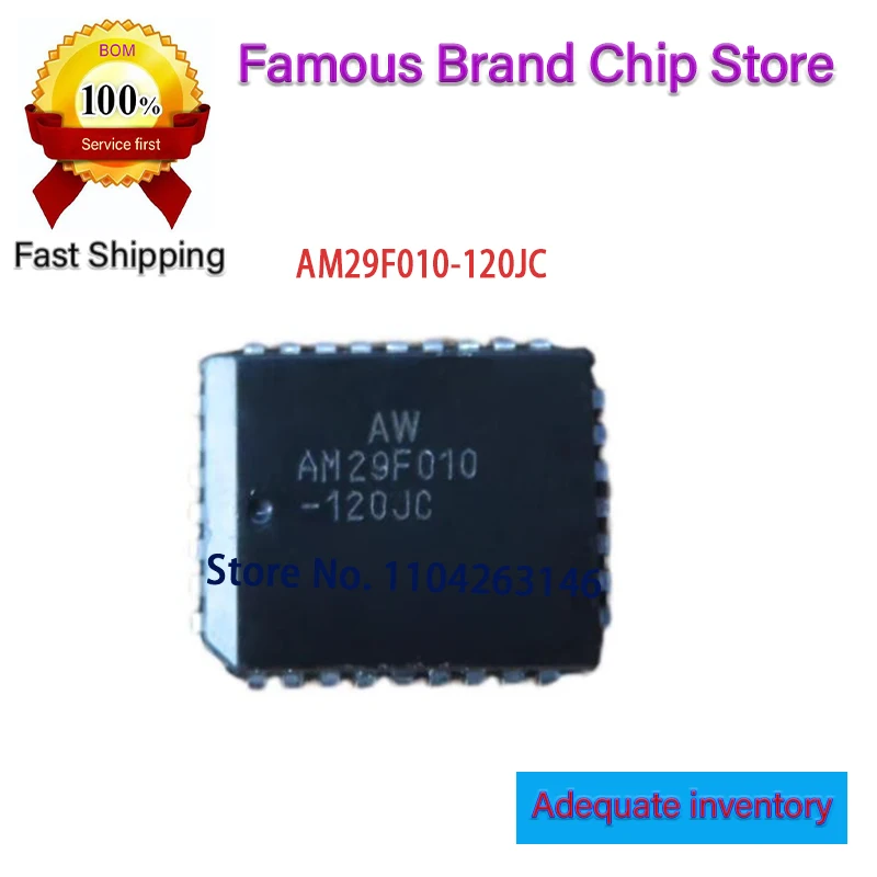 Original AM29F010-120JC AM29F010 PLCC In Stock 10PCS/LOT