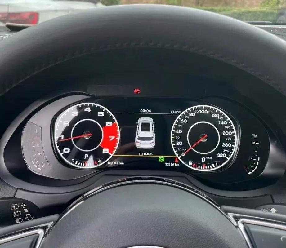 

12,3-дюймовая цифровая приборная панель с ЖК-дисплеем для Audi Q5 2010-2018 лет, серебряный край, кластер Carplay, авторадио, приборная панель, кабина