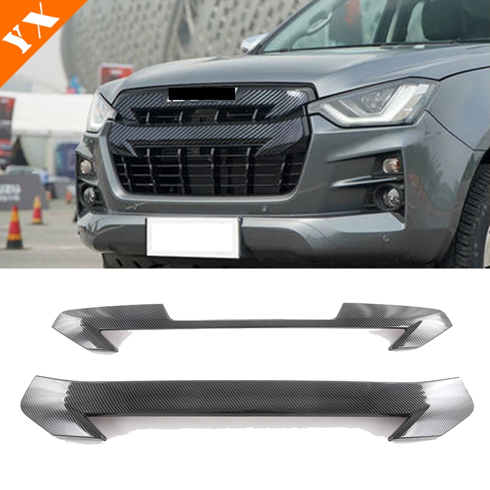 For Isuzu D MAX D-MAX 2021 2022 2023 Carbon Look Trim Garnish Exterior Accessories Car Decorative Sticker Cover Protector Shell