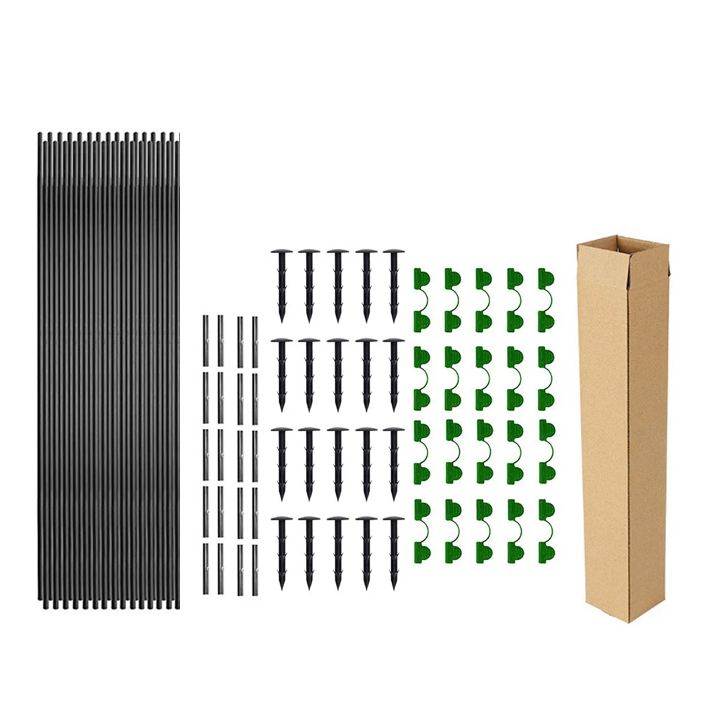 Outdoor Gardening 38cm Garden Hoops Kit Customizable Plant Protection Frost Protection Fiberglass Construction