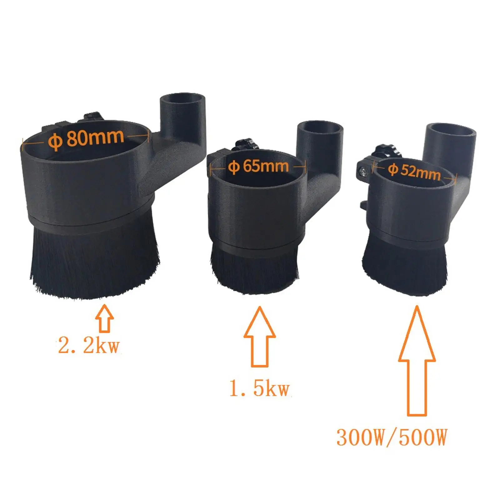 cncスピンドルブラシプラスチックダストシューバキュームクリーニングアクセサリー、ルーターフライス盤300w-500w-775モーター用