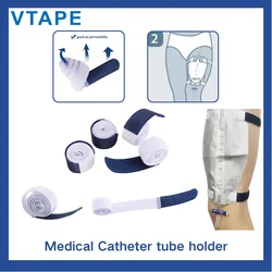 6 Pack Catheter Supplies Foley Catheter Stabilization Device Holder Urinary Legband Leg Strap Tube Holder(Blue)