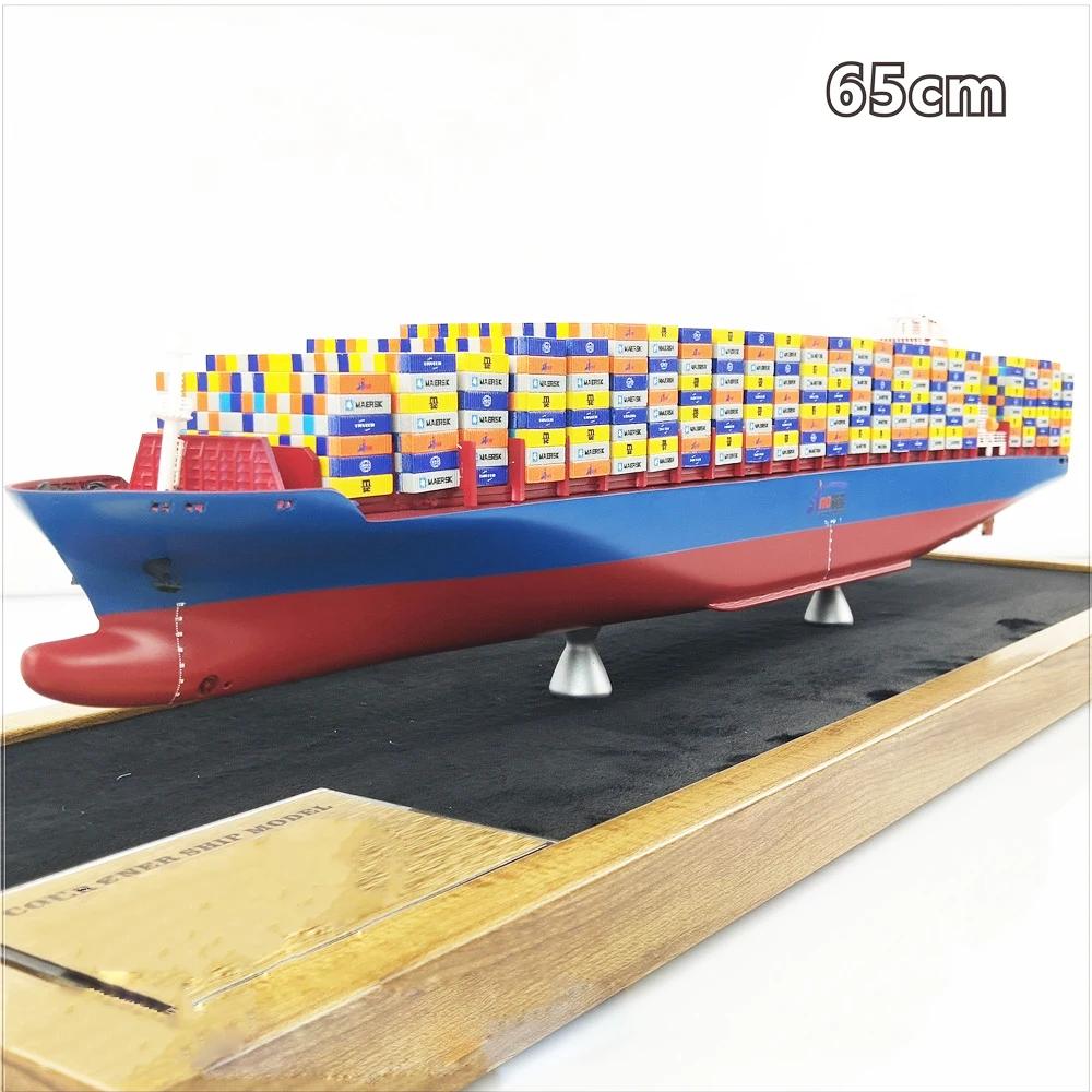 65cm Evergreen Container Ship Model Single Tower Flower Bulk Container ABS Material Gift for Friend