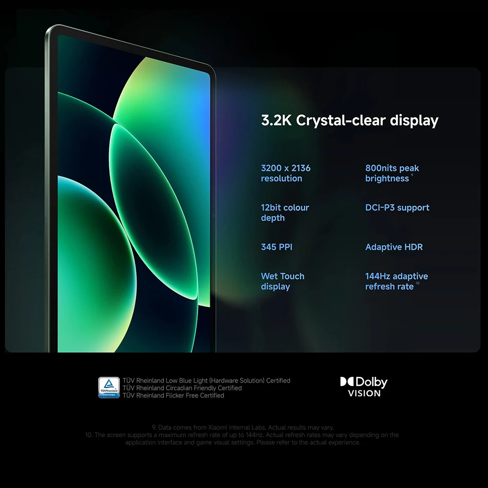 Versión Global Xiaomi Pad 8 Pro Tablet, Xiaomi Pad 8 Pro Tablet PC, 8 GB/256 GB, 12 GB/512 GB, Pantalla de 11.2 Pulgadas 3.2K, Wi-Fi 7, Batería de 9200 mAh 6