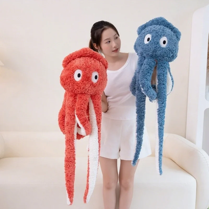 

Big Size Squid Plush Toys Funny Cartoon Marine Animals Doll Cozy Throw Pillow Sleeping Companion Creative Home Decor Kids Gift