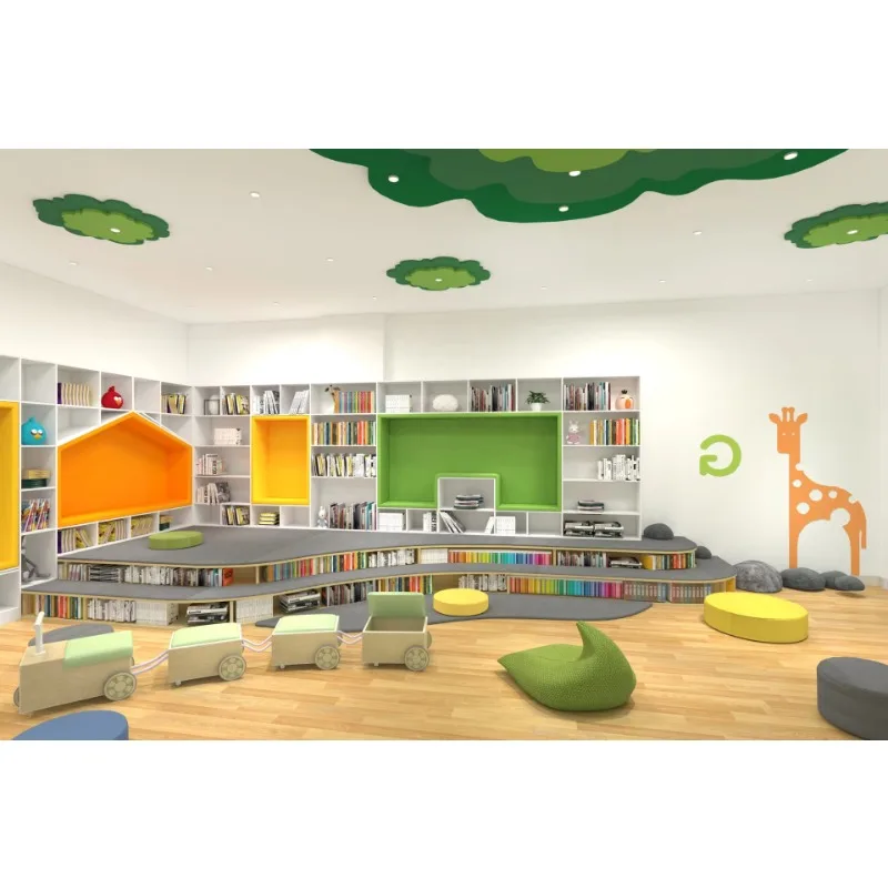 ضبط رف الكتب لغرفة مكتبة الأطفال #3