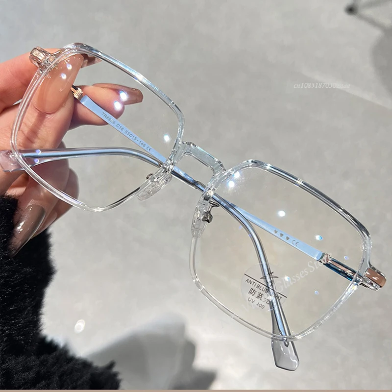 موضة قصر النظر نظارات للنساء الرجال جديد اللون مربع شفاف النظارات ريترو ناقص الديوبتر النظارات البصرية وصفة طبية #5