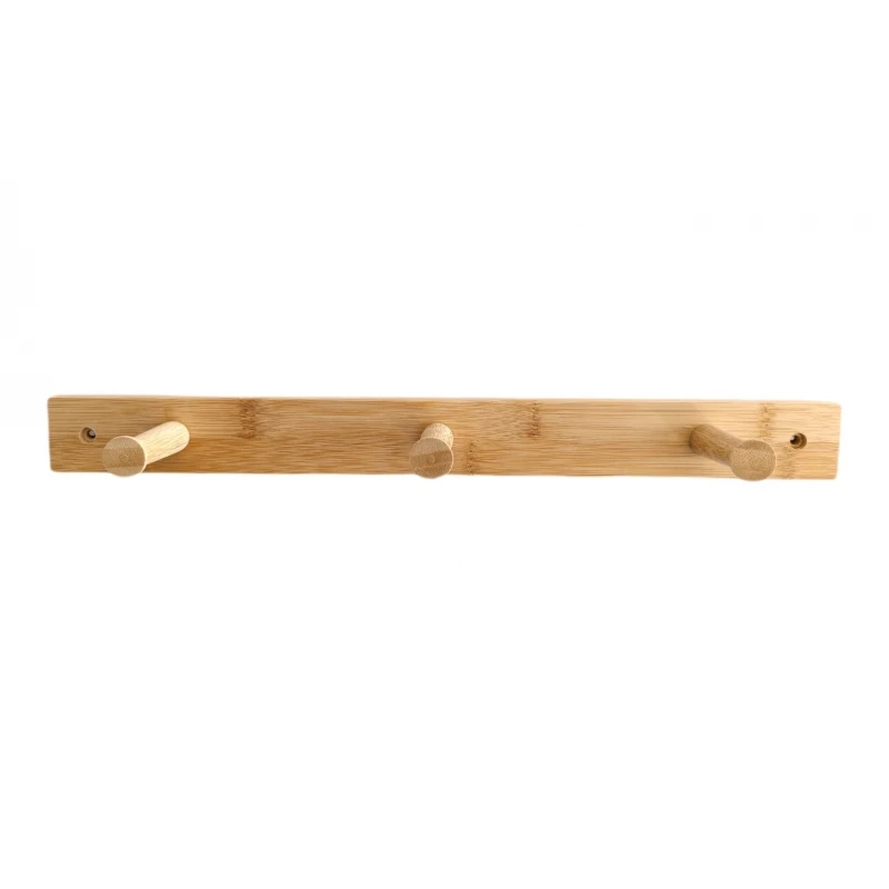 Wall hangers coat rack natural wood wall 3 hangers 139624