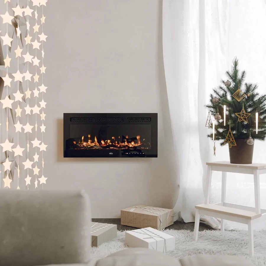 

36-дюймовый электрический камин, электрические каминные вставки, электрический каминный обогреватель, декор для камина, каминный обогреватель с