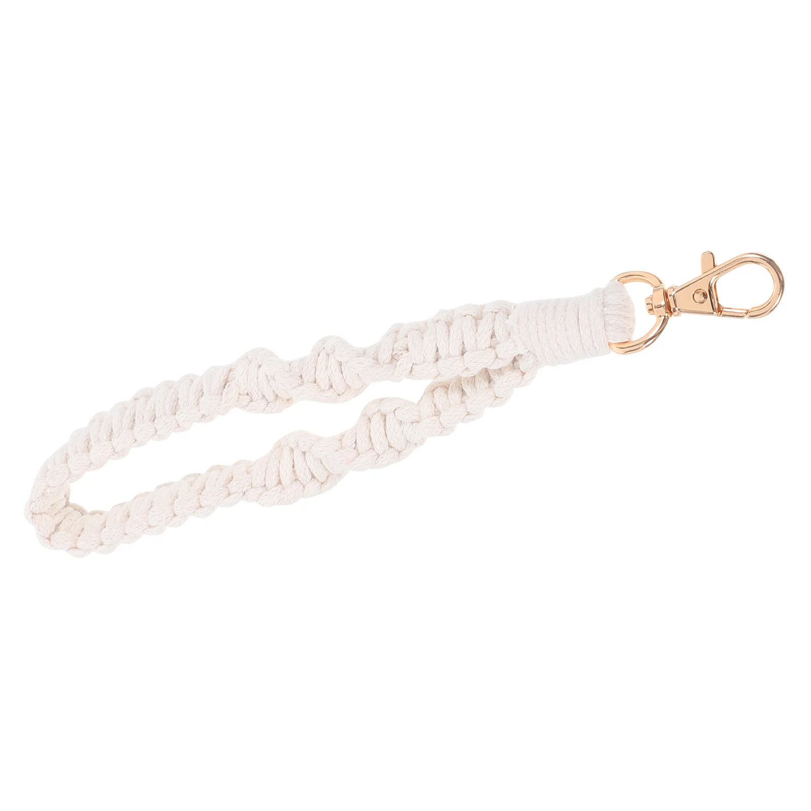 

Colored Cotton Keychain Strap Beads Wrist Strap Beaded Lanyard Charm Loss Hanging Accessories