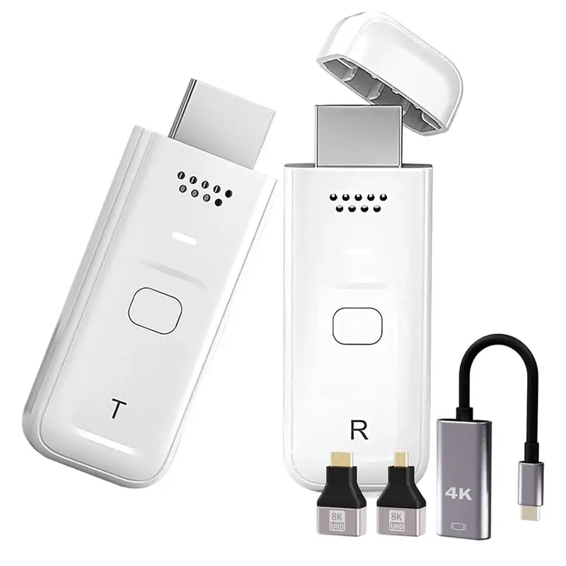 [NEW!】 For -Compatible 50M Wireless Extender,With USB-C Adapter, For TV Projector Monitor Transmitter And Receiver